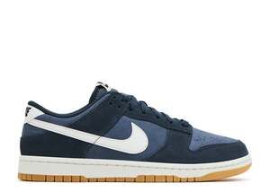 Nike Dunk Low Retro Premium - Armory Navy/White - Suede Gum Sole